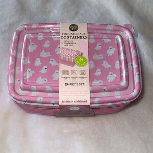 Halloween core kitchen, pink ghost Food Storage Containers 👻👻